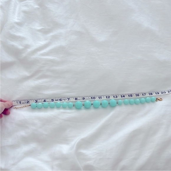 J. Crew Statement Necklace with Large Aquamarine Blue Beads EUC - Picture 4 of 4